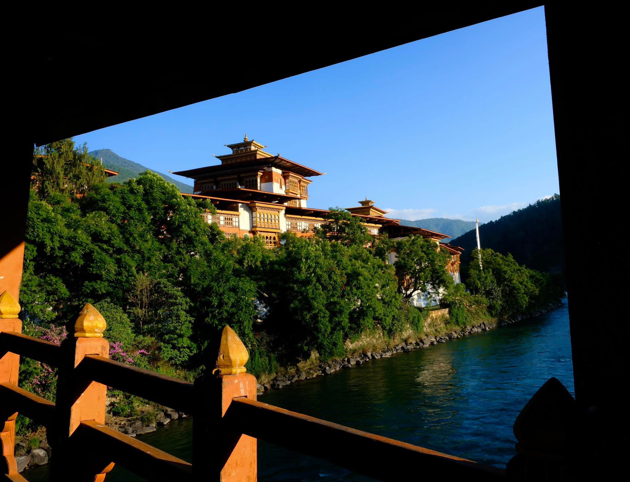 Punakha Dzong from the bridge